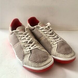 The PLAE Prospect Tan and Orange Sneakers